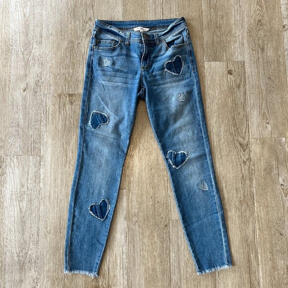 Womens Workshop Patch Heart Jeans - 4 - Picture 1 of 8